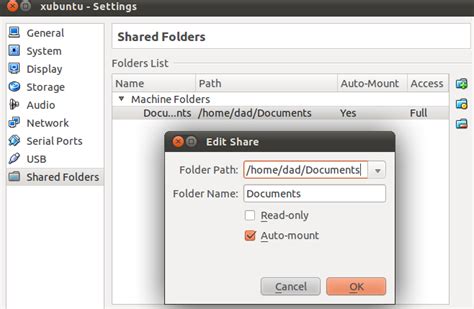 unmount shared folder virtualbox linux