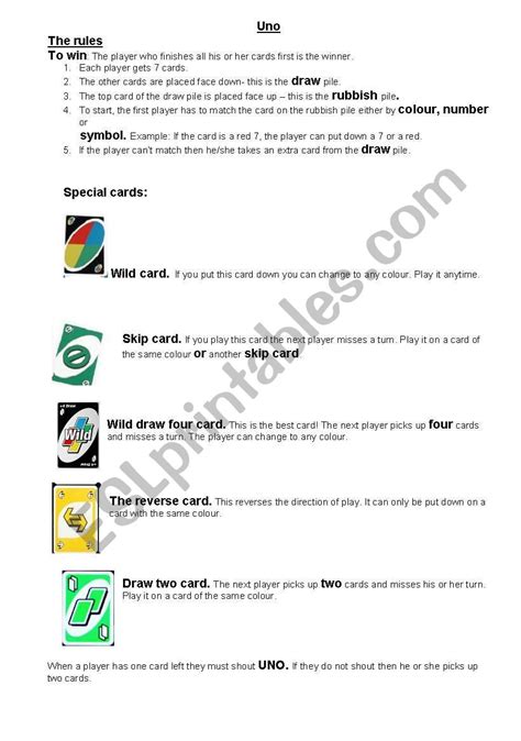 Uno Instructions How To Play