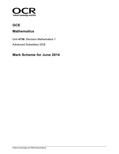 Full Download Unofficial Mark Scheme June 2014 Fp1 Mei 