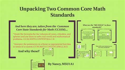 Unpacking Math Common Core State Standards Florida