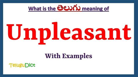 unpleasant telugu word