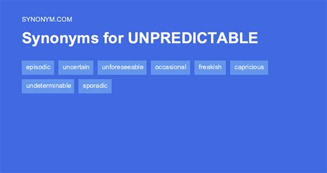 Unpredictable Synonym