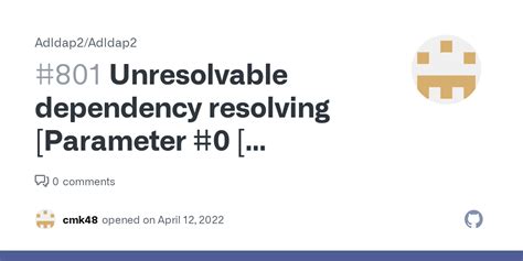 Unresolvable Dependency Resolving [parameter