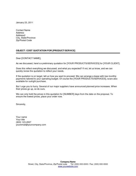 unsuccessful quotation letter template