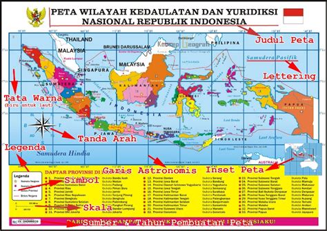 unsur peta | Mewarnai Peta Indonesia dengan Kode Warna Twinkl