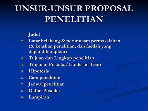 unsur-unsur proposal | ANSWER KEY TO TEST 277 SECTION A
