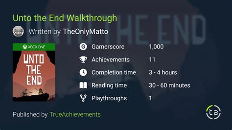 Unto The End Walkthrough