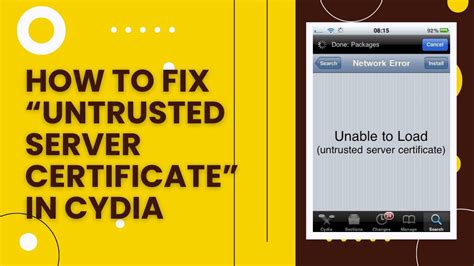untrusted server certificate cydia
