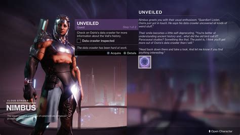 Unveiled Quest Destiny 2