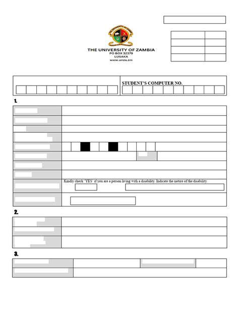 Unza 2014 Application Form For Undergraduate Student