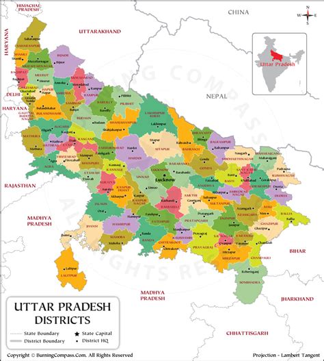Up Uttar Pradesh Map