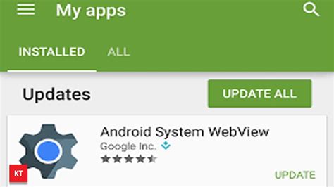 update my android system webview