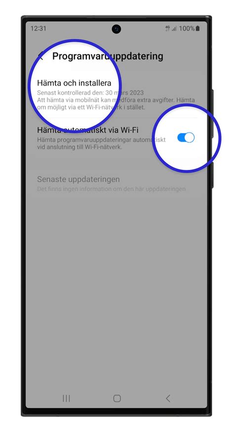 uppdatera android samsung