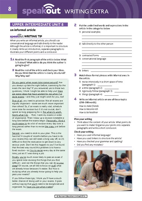 Upper Intermediate The Article For Teachers