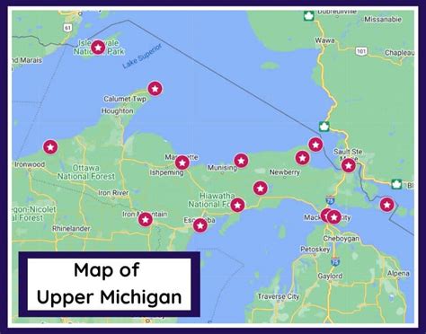 upper michigan map