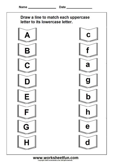 Uppercase And Lowercase Letter Matching Worksheets Matching Uppercase And Lowercase Letters Activities - Matching Uppercase And Lowercase Letters Activities