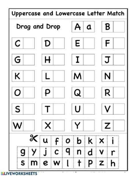 Uppercase And Lowercase Letters Exercise Live Worksheets Uppercase And Lowercase Letters Worksheet - Uppercase And Lowercase Letters Worksheet