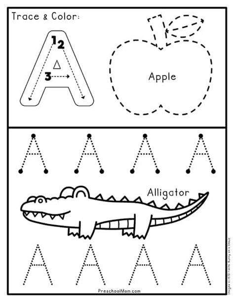 Uppercase Tracing Letter Worksheets Preschool Mom Letter A Tracing Worksheets Preschool - Letter A Tracing Worksheets Preschool