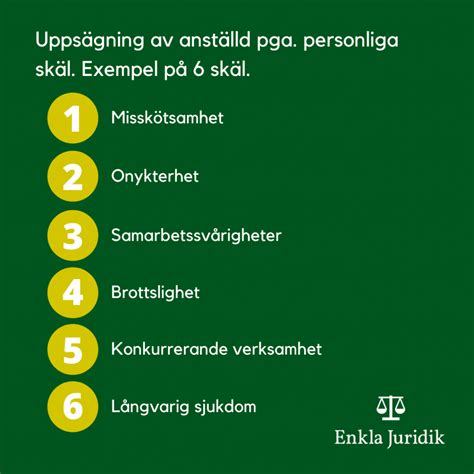 uppsagt pga personliga skäl