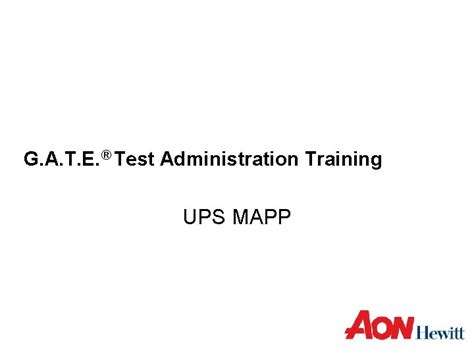 Ups Mapp Assessment