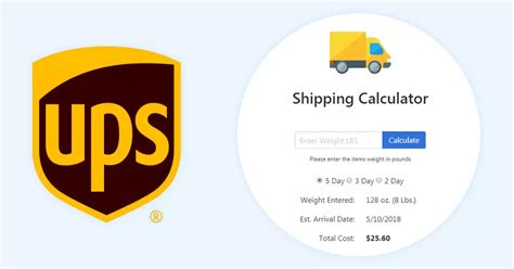 Ups Shipping Ups Cost Calculator - Ups Cost Calculator