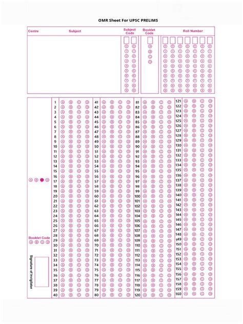 Upsc Omr Sheet Pdf