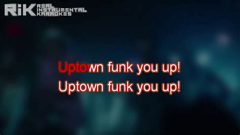 uptown funk instrumental with lyrics