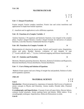 uptu syllabus space sciences