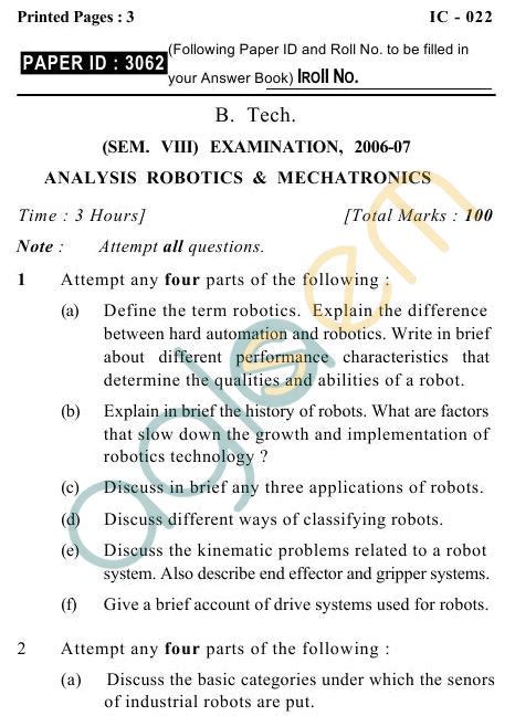 Read Online Uptu Solved Paper Mechanical Sem 6 