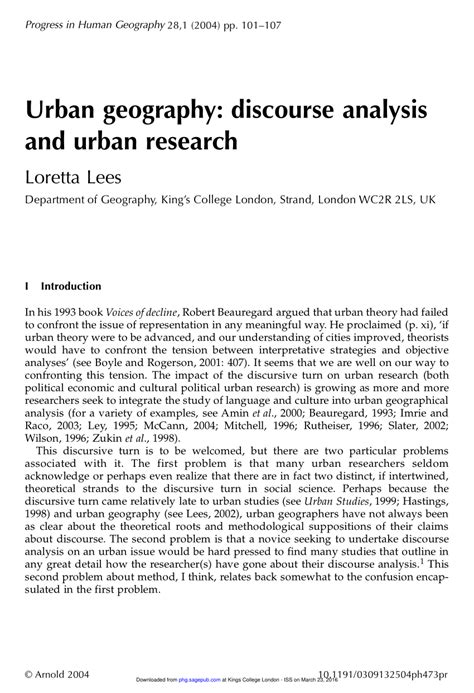 Full Download Urban Geography Discourse Analysis And Research 