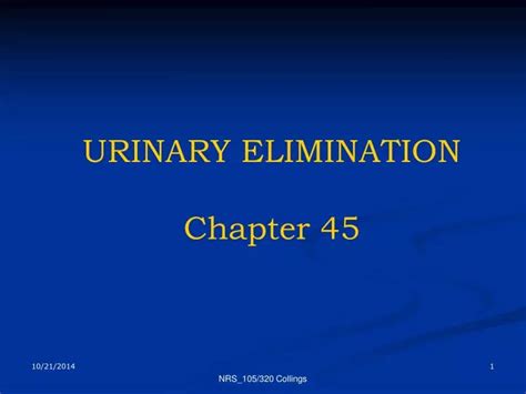 Read Online Urinary Elimination Chapter 45 