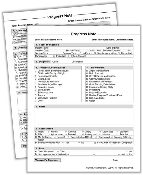 Urology Progress Note Template