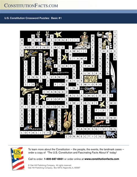 Us Constitution Crossword Puzzles Basic 1 Answers