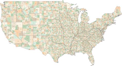 Us County Map In Smartdraw