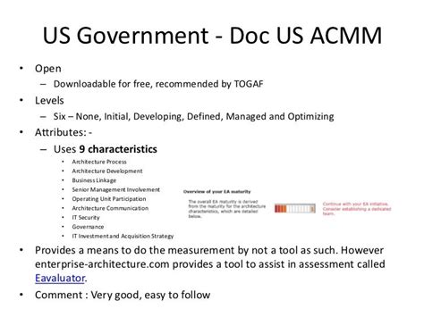 us doc acmm framework