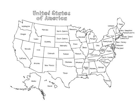 us map coloring page