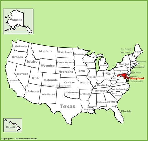 us map maryland