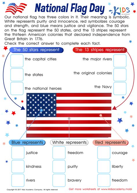 Us National Flag Day Worksheet Free Printable For American Flag Worksheet - American Flag Worksheet
