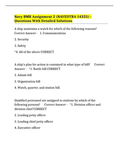 Us Navy Bmr Assignment 05