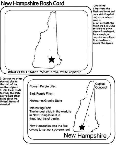 Us State Flash Cards New Hampshire Coloring Page New Hampshire Coloring Page - New Hampshire Coloring Page