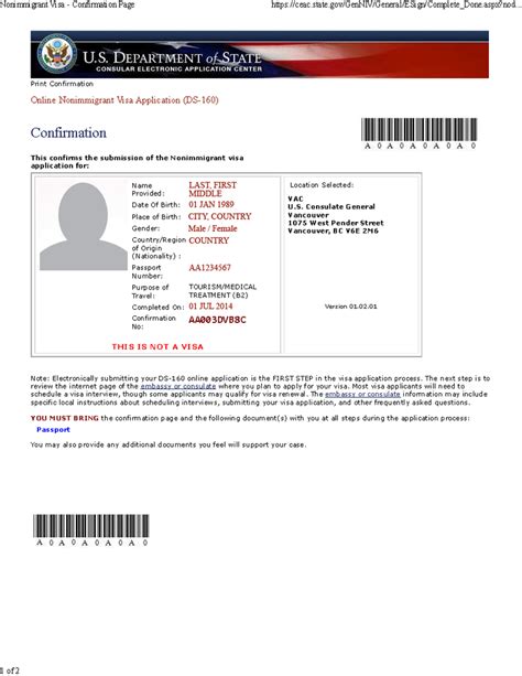 Us Visa D160