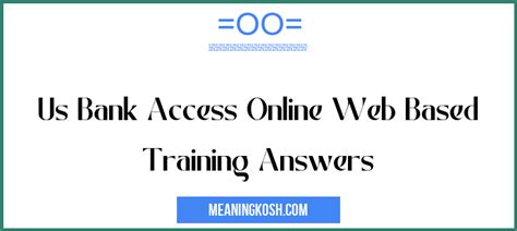 Read Us Bank Access Certification Answers 