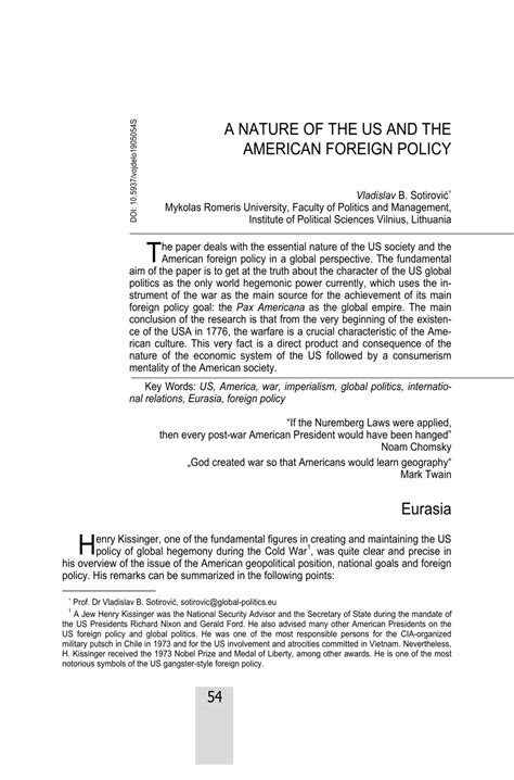 Full Download Us Foreign Policy Research Paper Topics 