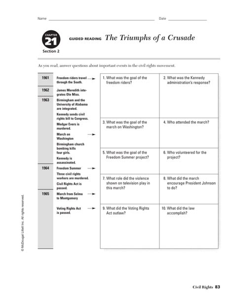 Read Us History Chapter 21 Section 2 Guided Reading The Triumphs Of A Crusade 