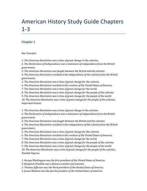 Read Online Us History Study Guides 