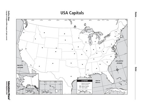 Usa Capitals Map Organizer For 5th 12th Grade Political Map Worksheet 5th Grade - Political Map Worksheet 5th Grade
