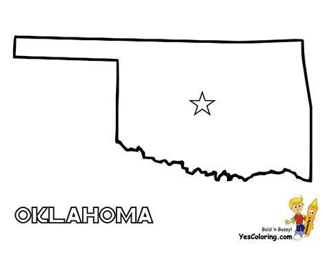 Usa States State Of Oklahoma Coloring Pages Oklahoma State Coloring Pages - Oklahoma State Coloring Pages