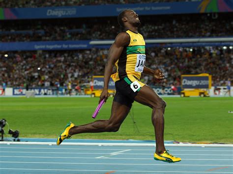 Usain Bolt Running Side View