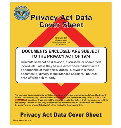 uscg privacy act cover sheet