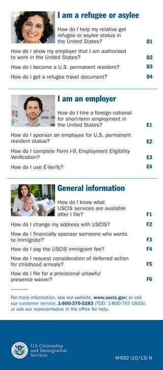 Full Download Uscis Customer Guide F3 